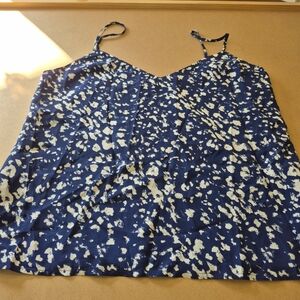 L'AGENCE Navy and White Camisole